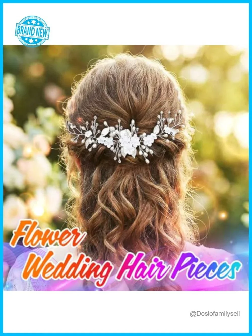 Flower Hair Vine Pearl Bridal Headpieces Wedding Hair Pieces Silver Prom Hair